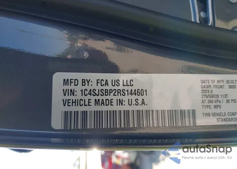 2024 Jeep Wagoneer L Series Ii 4X4 from USA, damaged, VIN 1C4SJSBP2RS144601